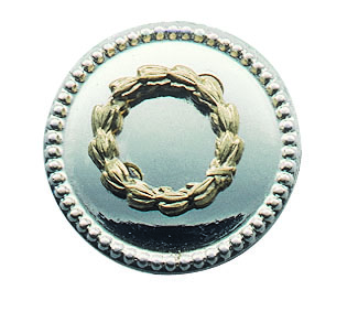 Auflage versilbert mit langer Nadel Auflage versilbert mit langer Nadel