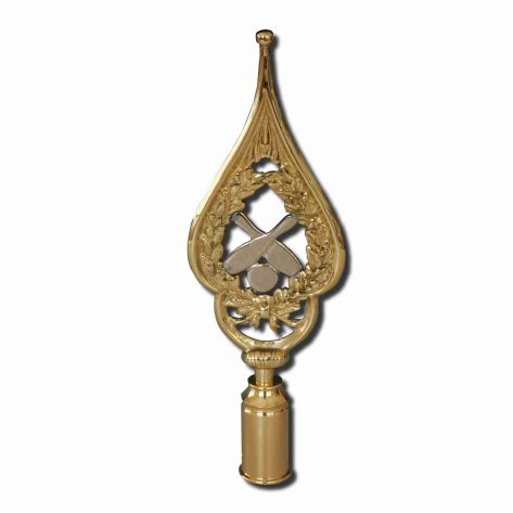 Rahmenspitze Kegel, Messing poliert, Höhe 28cm