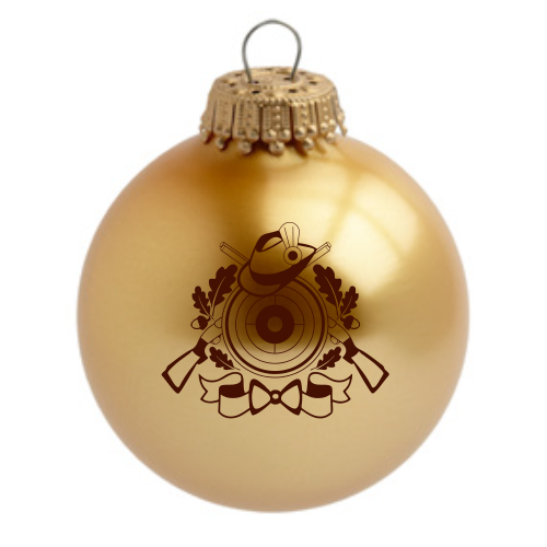 Weihnachtskugel mit Schützenmotiv gold