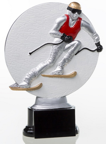 Resinfigur Skifahren - Höhe 180 mm