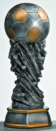 Trophäe-Weltpokal - Höhe 450 mm - aus Resin mit Sockel