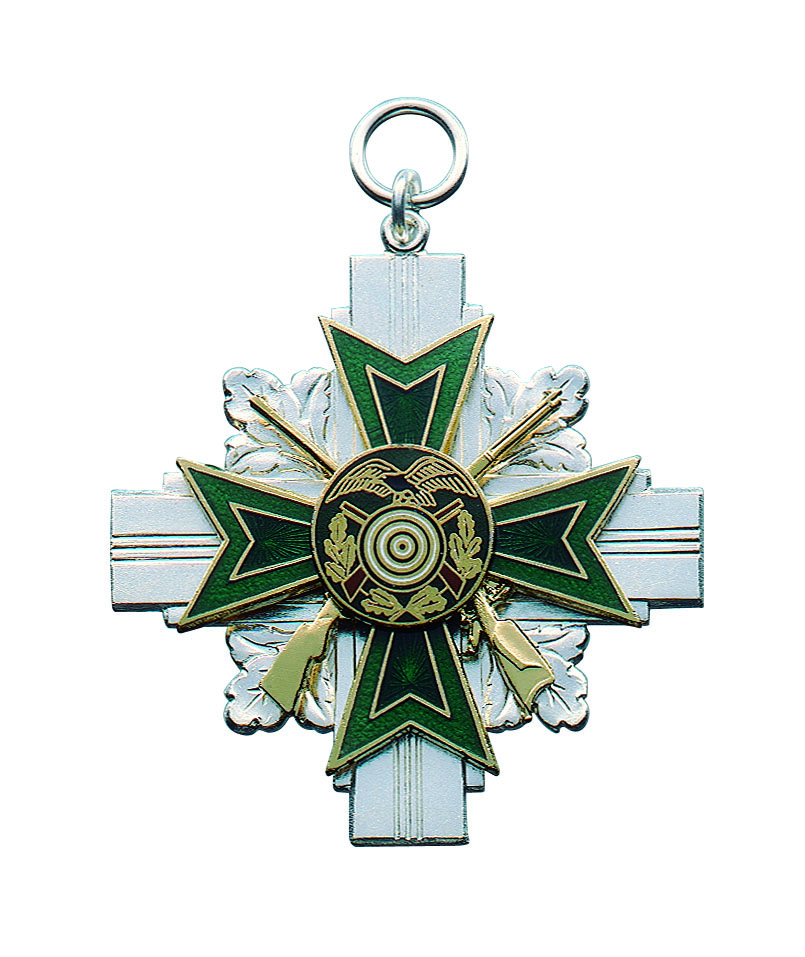 Orden versilbert mit Öse und Ring  ohne Auflage