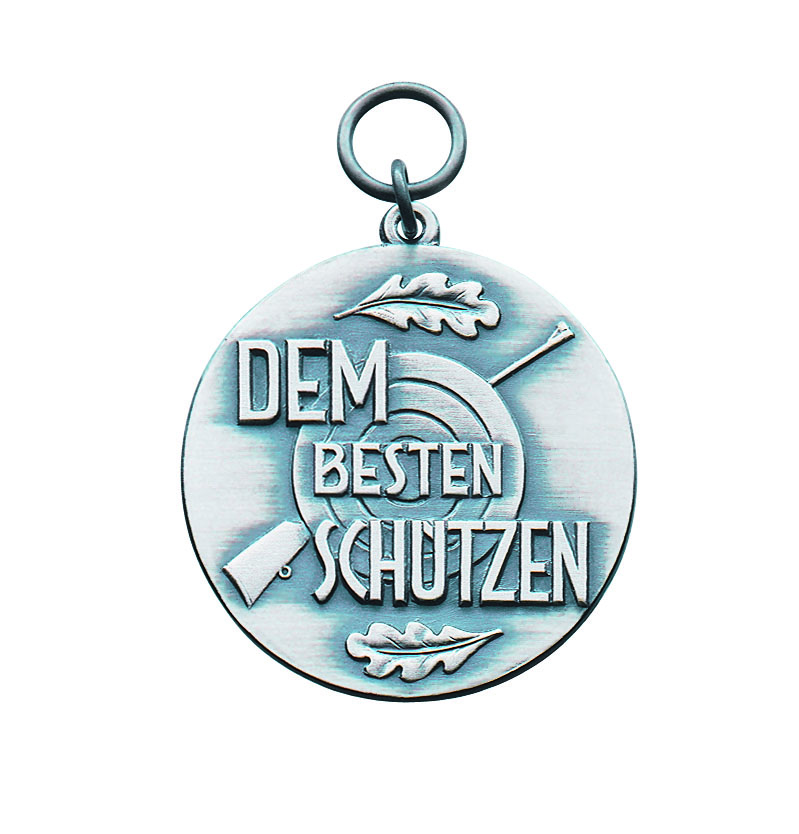 Medaille vergoldet mit Öse und Ring