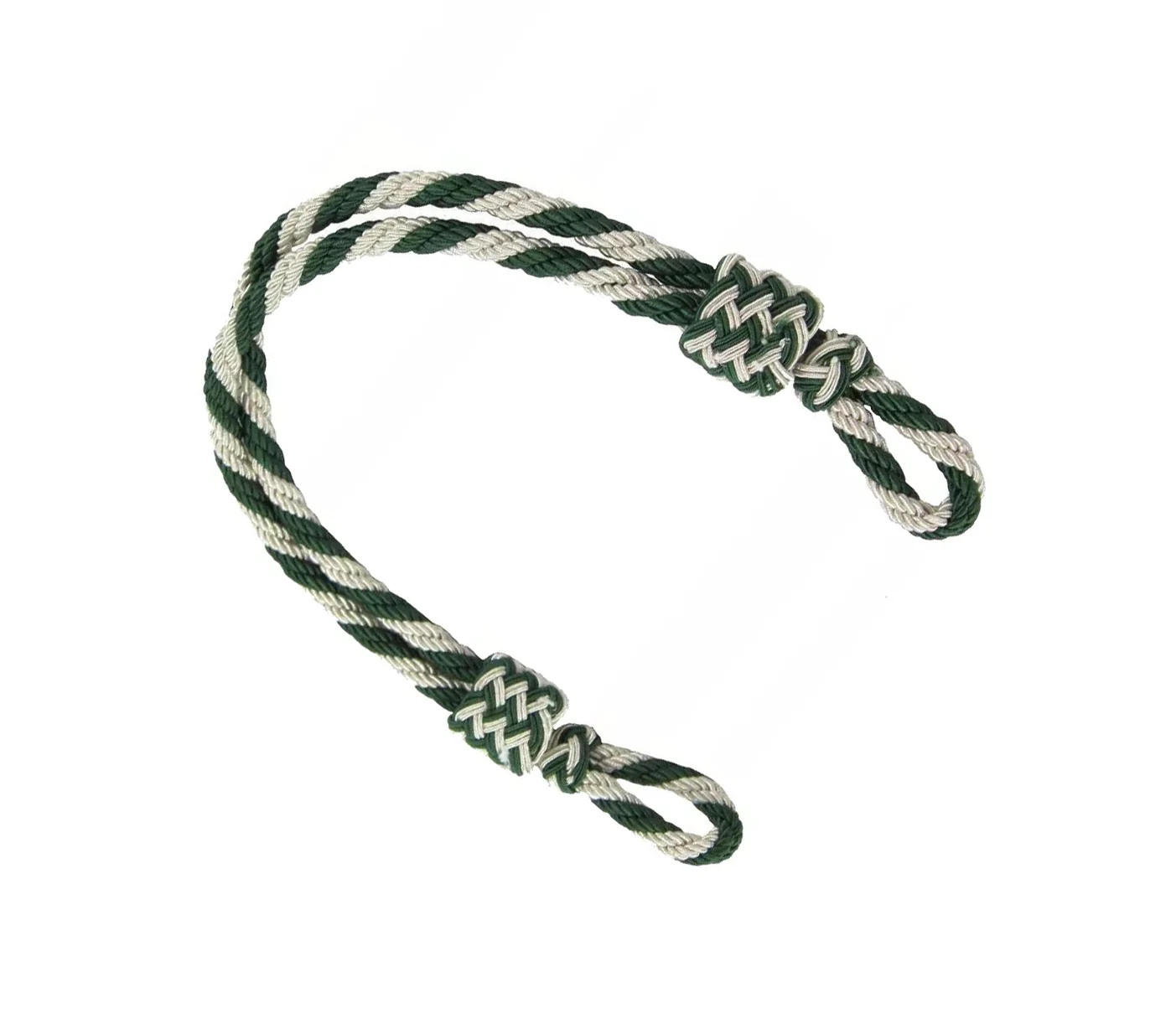 Mützenkordel grün-silber mit Schieber Mützenkordel grün-silber mit Schieber