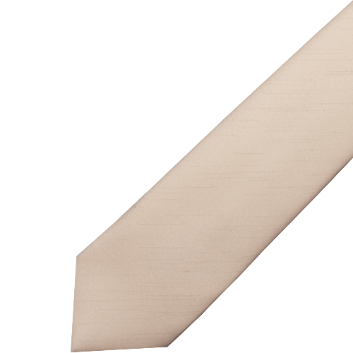 Krawatte beige, Shantung, uni Beige, einfarbige Krawatte mit Shantung-Struktur aus Polyester
