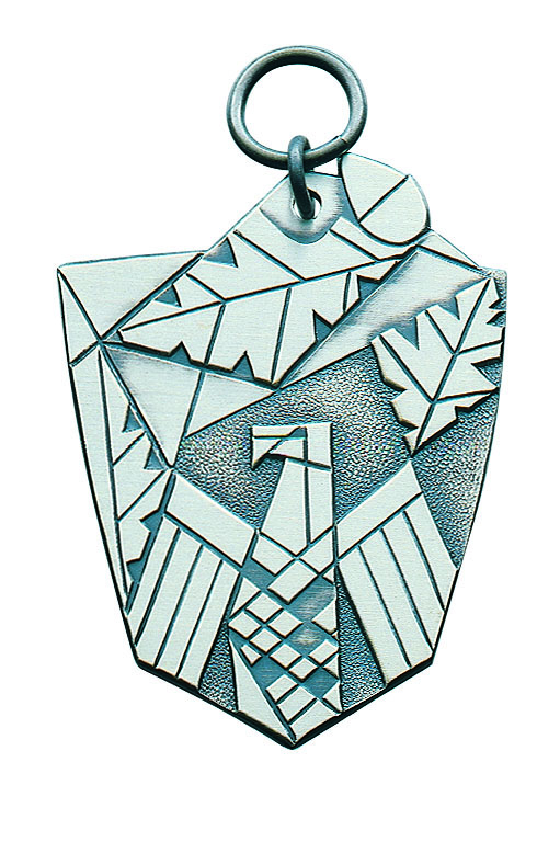 Anhänger versilbert mit Öse und Ring