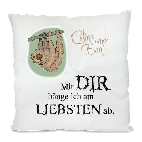 Kissen "Mit dir hänge ich am liebsten ab"