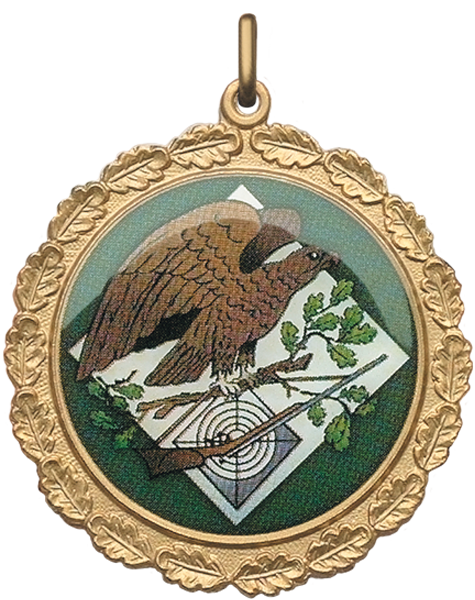 Medaille mit Kranz vergoldet