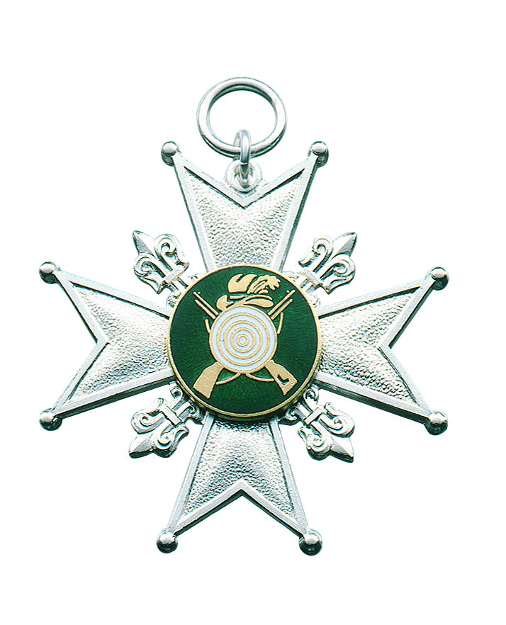 Orden versilbert mit Öse und Ring