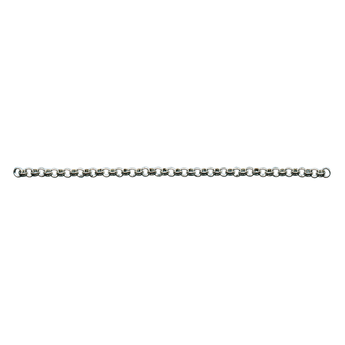 Ankerkette mit kleinen, runden Kettengliedern und Federringverschluss Ankerkette mit kleinen, runden, eng aneinander liegenden Kettengliedern in silberfarbener Optik, mit Federringverschluss, als Kette zum Aufhängen oder Erweitern von Orden und Medaillen