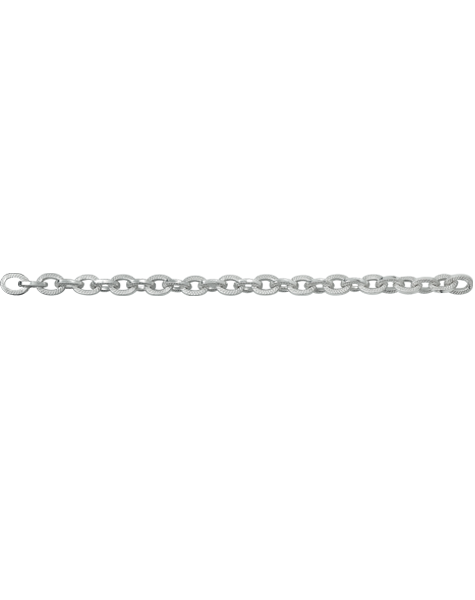 Ankerkette ziseliert mit ovalen Kettengliedern, silberfarben Ankerkette mit ovalen Kettengliedern und ziselierter Oberfläche in silberfarbener Ausführung, als Kette zum Aufhängen oder Erweitern von Orden und Medaillen