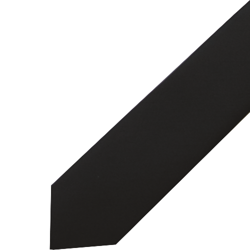 Trauerkrawatte schwarz aus Shantung Schwarze Trauerkrawatte in uni mit Shantung-Struktur, normal lange Form mit schmal zulaufendem Ende
