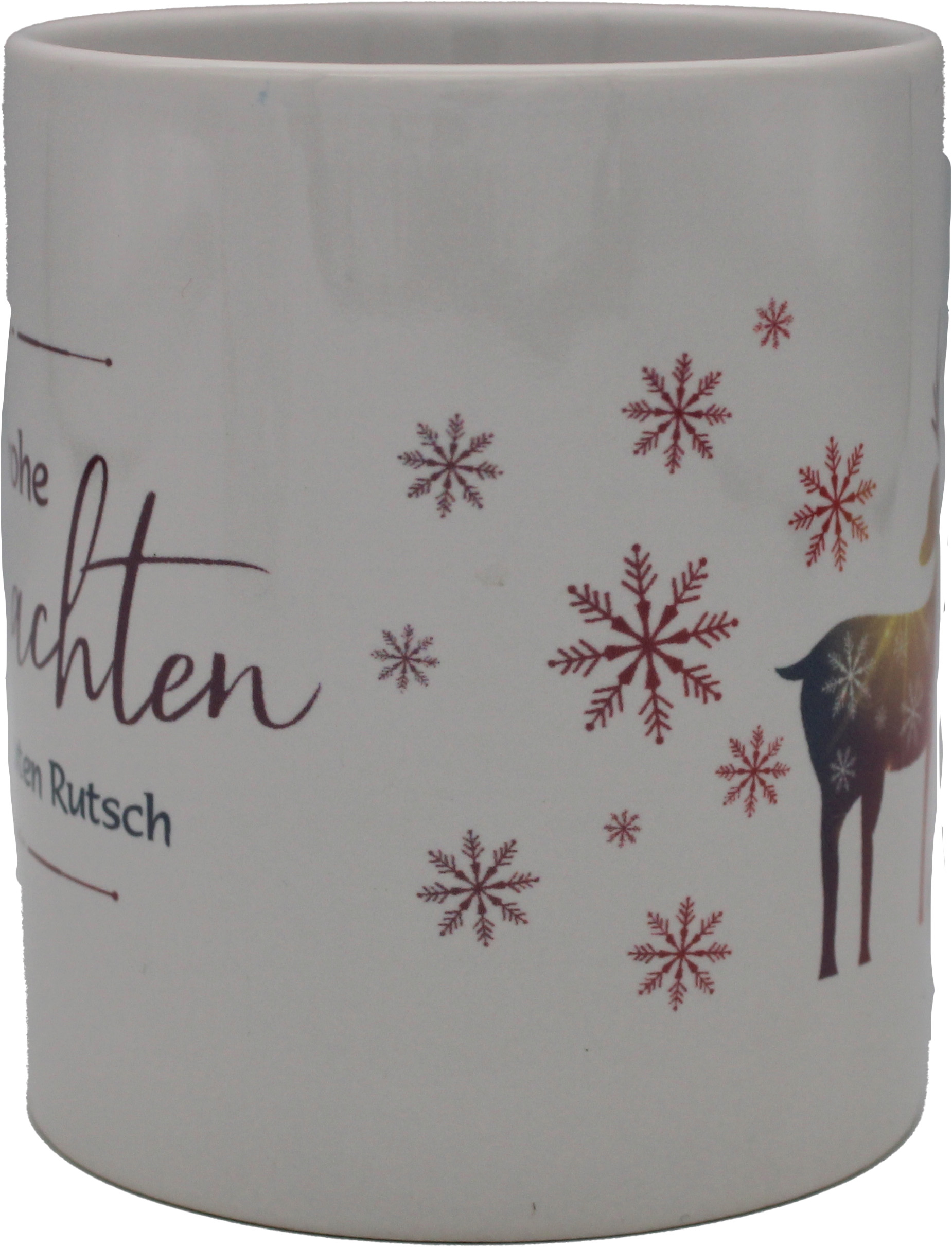 Tasse Frohe Weinachten und einen guten Rutsch