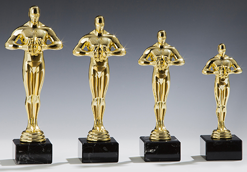 4er-Serie Siegerfiguren - auf schwarzem Marmorsockel 4er-Serie Siegerfiguren - auf schwarzem Marmorsockel