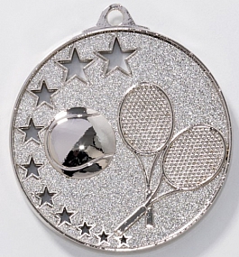 Medaille Tennis Ø 52 mm - silber