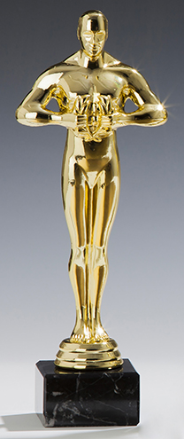 Siegerfigur - auf schwarzem Marmorsockel / Höhe 195 mm
