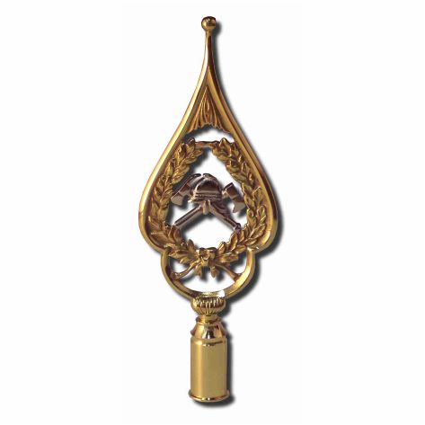 Rahmenspitze Feuerwehr, Messing poliert, Höhe 26cm Rahmenspitze Feuerwehr, Messing poliert, Höhe 26cm