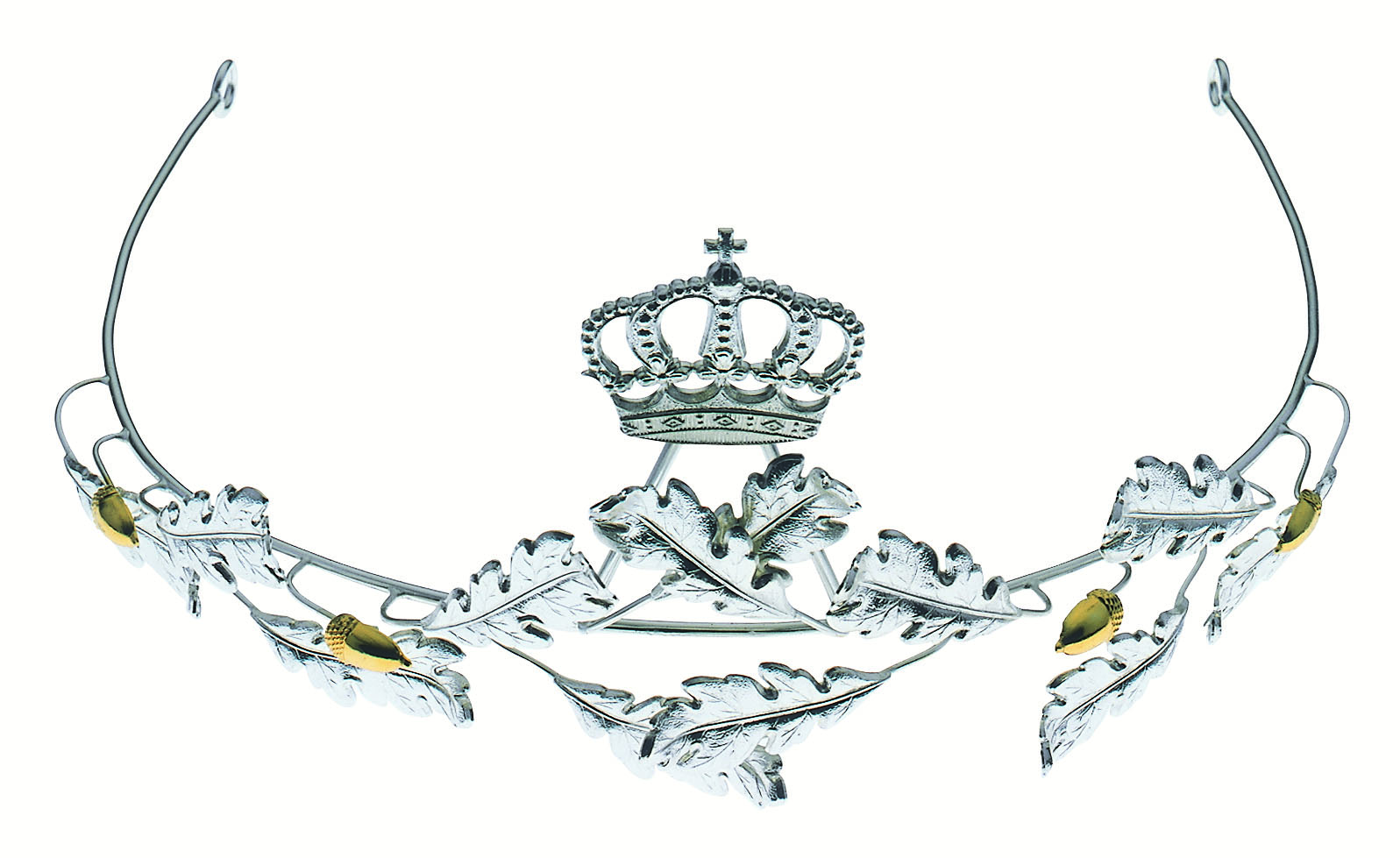 Diadem mit Eicheln und Krone, schmal