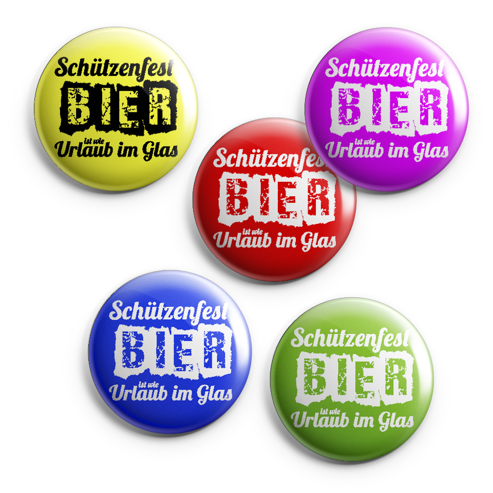 Button Urlaub im Glas