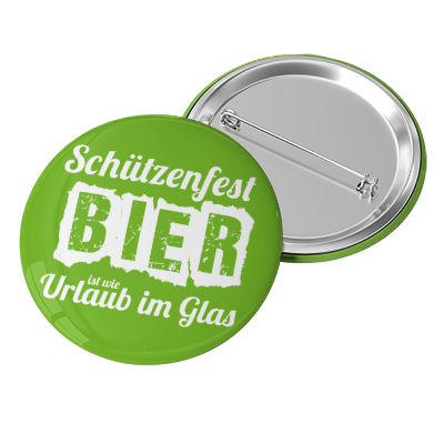 Button Urlaub im Glas