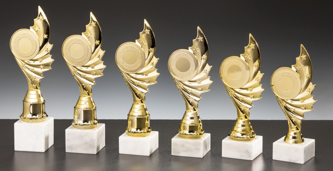 Ständer - Trophäe H 249 mm gold