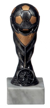 Ständerpokal Fußball grau / bronze - Höhe 170 mm Ständerpokal Fußball grau / bronze - Höhe 170 mm