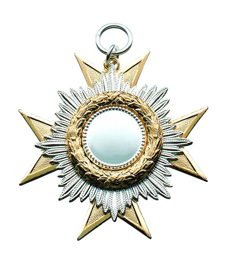 Orden mit Kranz vergoldet mit Öse und Ring Orden mit Kranz vergoldet mit Öse und Ring