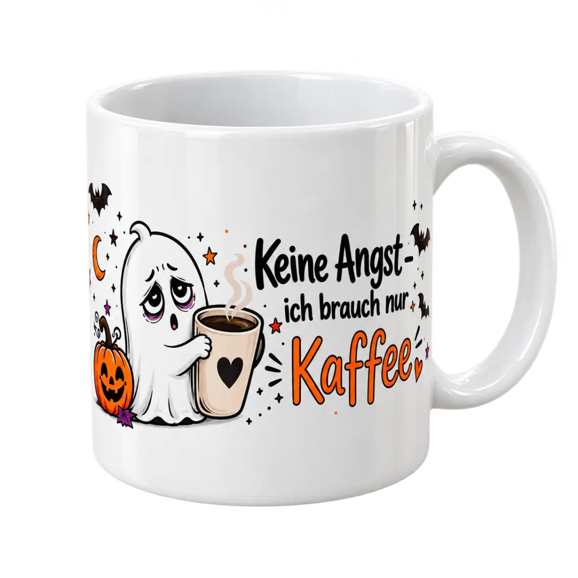 Kaffeetasse, Becher, Halloween-Motiv, Panda-Geist, Kaffee