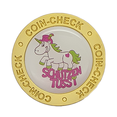 Coin-Check Münze Farbe: vergoldet