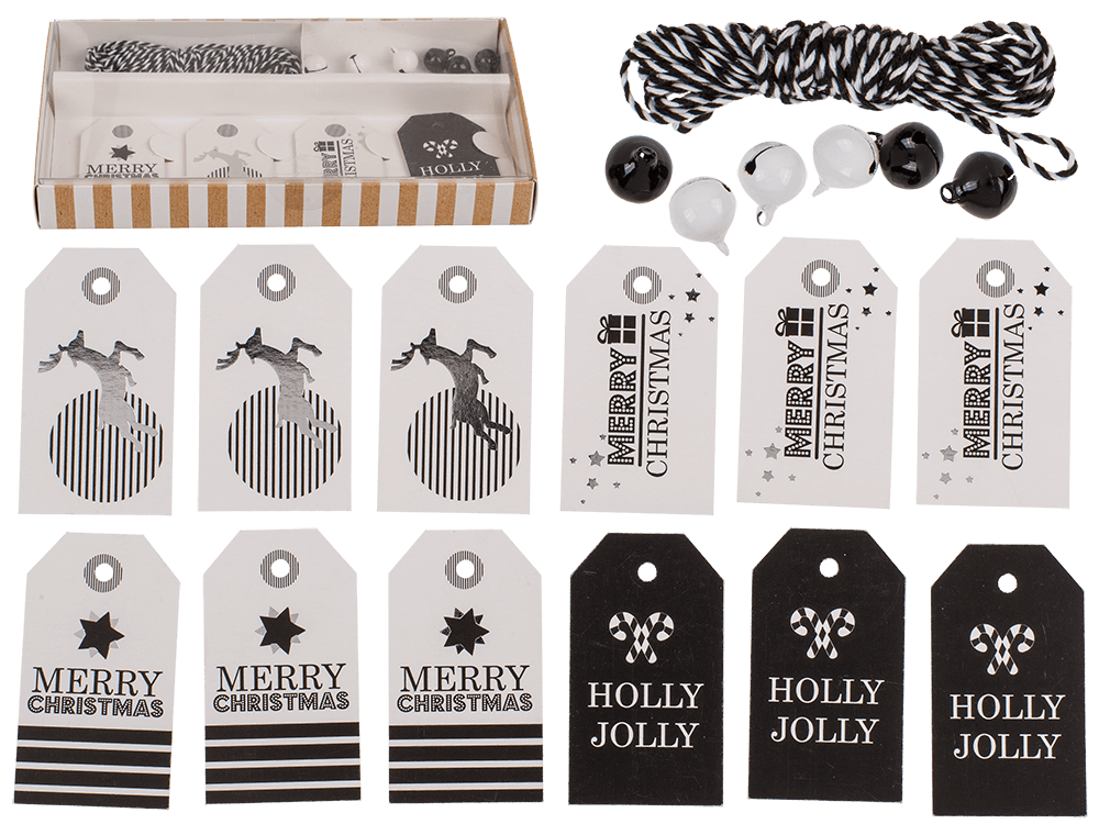 Geschenkanhänger-Set Silver Shine, 24er Set im Karton