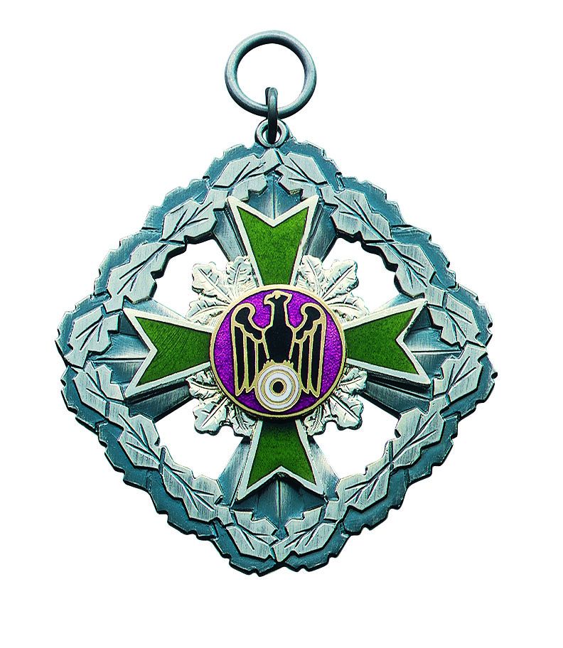 Orden altsilber mit Öse und Ring ohne Auflage Orden altsilber mit Öse und Ring ohne Auflage
