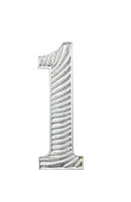 Abzeichen Zahl 4 vergoldet mit Splint von EinzigArt Abzeichen Zahl 4 von EinzigArt, vergoldet, in Form einer einzelnen Ziffer mit Splint.