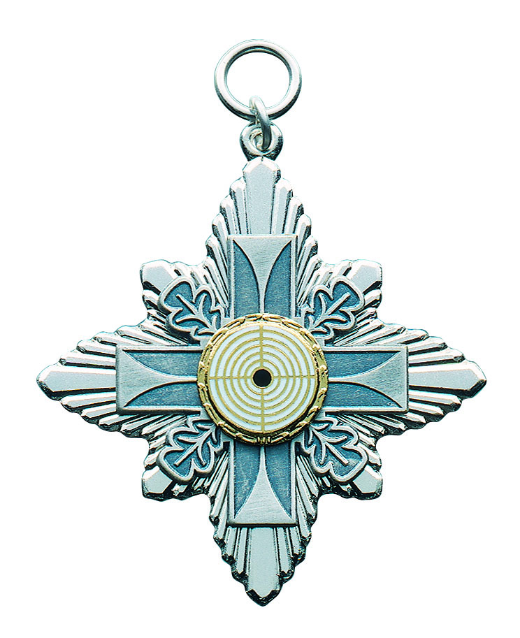 Orden versilbert mit Öse und Ring