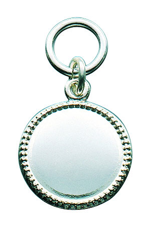 Anhänger Echt Silber, versilbert mit Öse und Ring