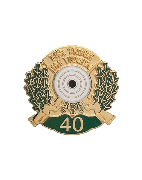 Jubiläumsabzeichen Zahl 40 vergoldet