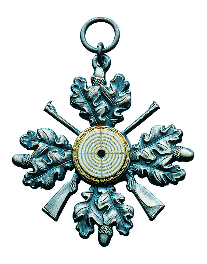 Orden altsilberfarbig mit Öse und Ring