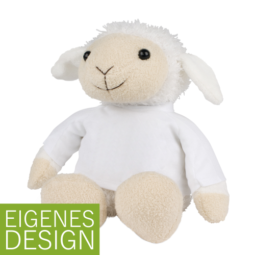 Schaf mit individuell bedrucktem Shirt Schaf mit individuell bedrucktem Shirt