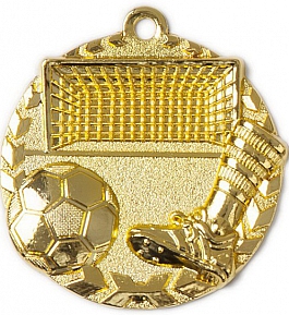 Zamak-Medaille Fußball Ø 47 mm - gold Zamak-Medaille Fußball Ø 47 mm - gold