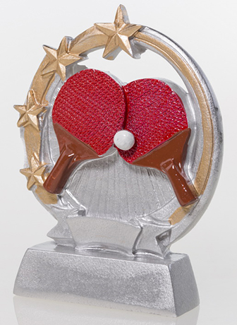 Resinfigur Tischtennis - Höhe 125 mm