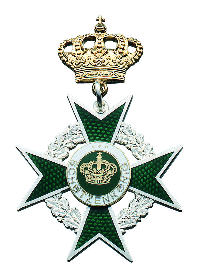 Orden mit Kreuz und Eichenlaub versilbert mit Öse und Ring