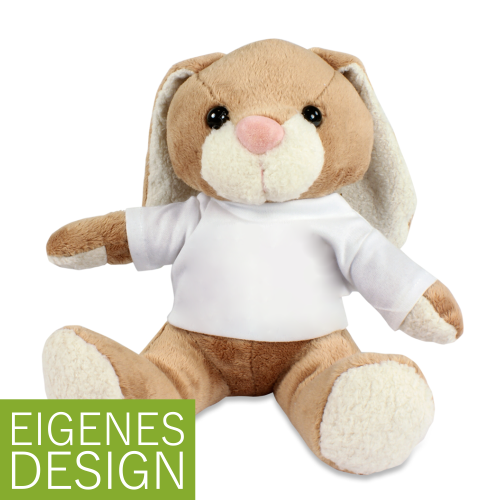 Hase mit individuell bedrucktem Shirt