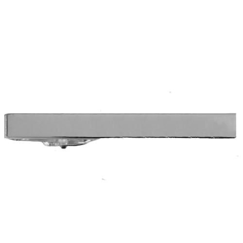 Einfache Krawattenspange versilbert Schlichte, gerade Krawattenspange in Silberoptik, versilbert, mit glatter rechteckiger Form und Clip an der Unterseite, Länge 55 mm