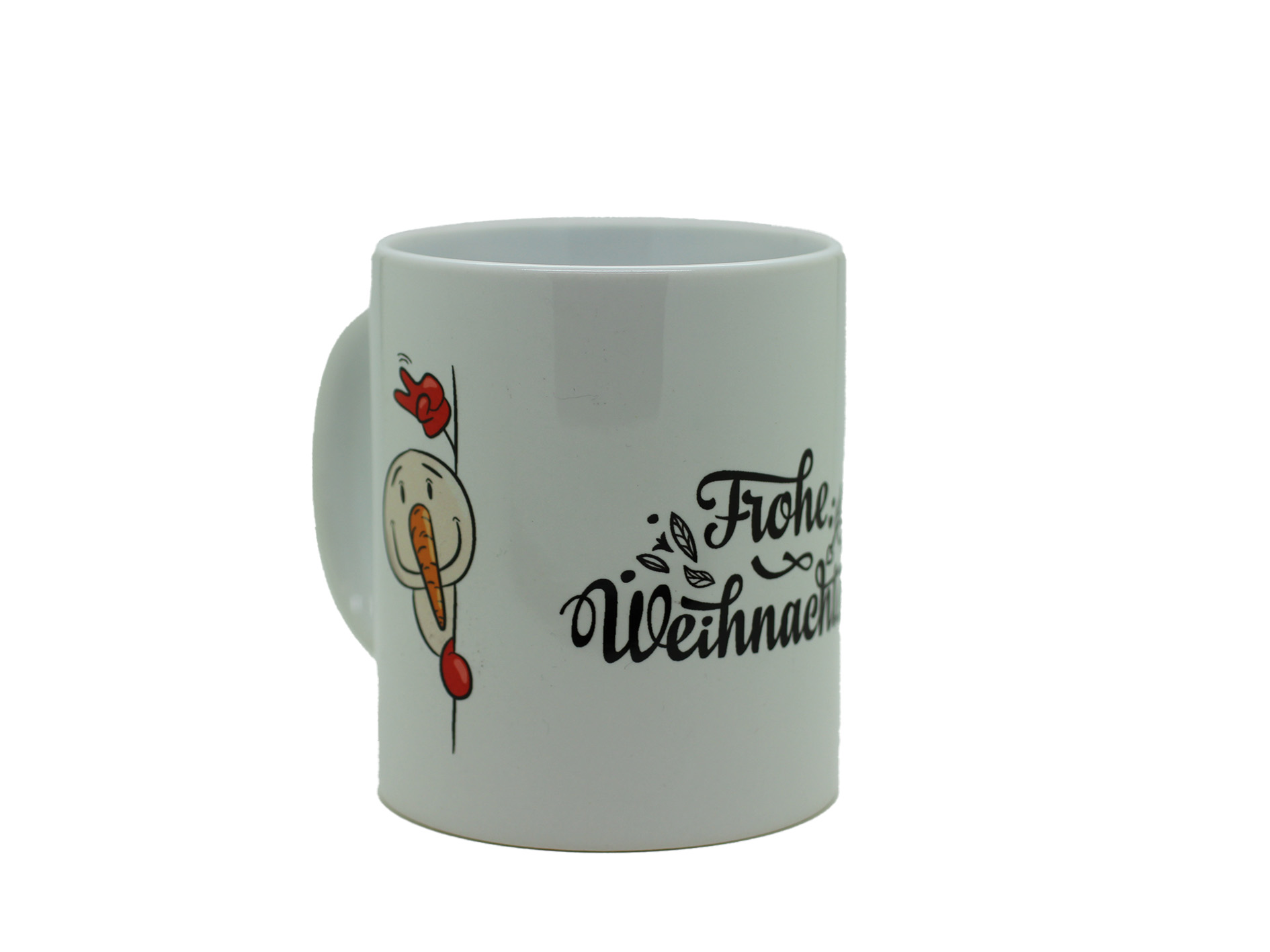 Tasse "Weihnachtsmann und Schneemann" Pokal, Porzellan, Töpferei, Kaffee, Kaffeetasse