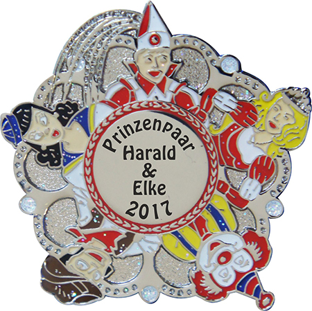 Karnevalsabzeichen Silber "Karnevalsgesellschaft"