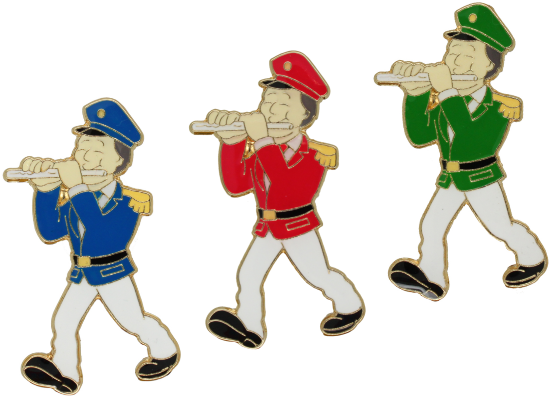 Abzeichen Flötenspieler Uniform rot Hose schwarz