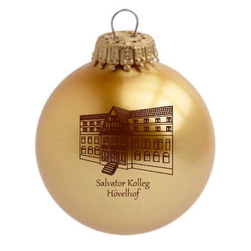 Hövelhof Salvator Kolleg Weihnachtskugel gold