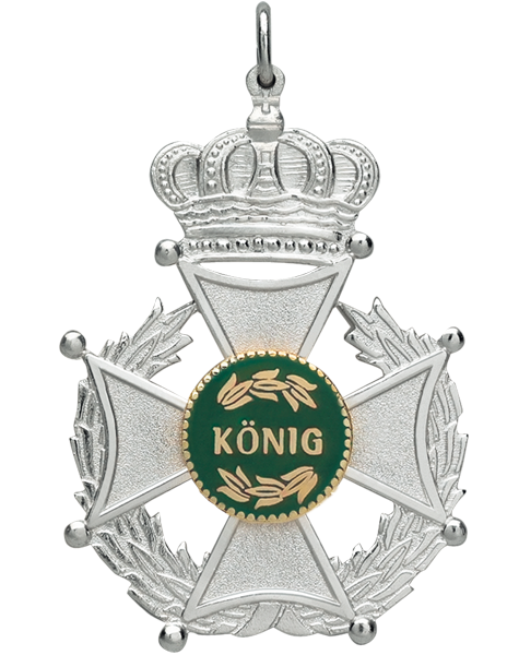 Königsorden versilbert Auflage vergoldet Königsorden versilbert Auflage vergoldet