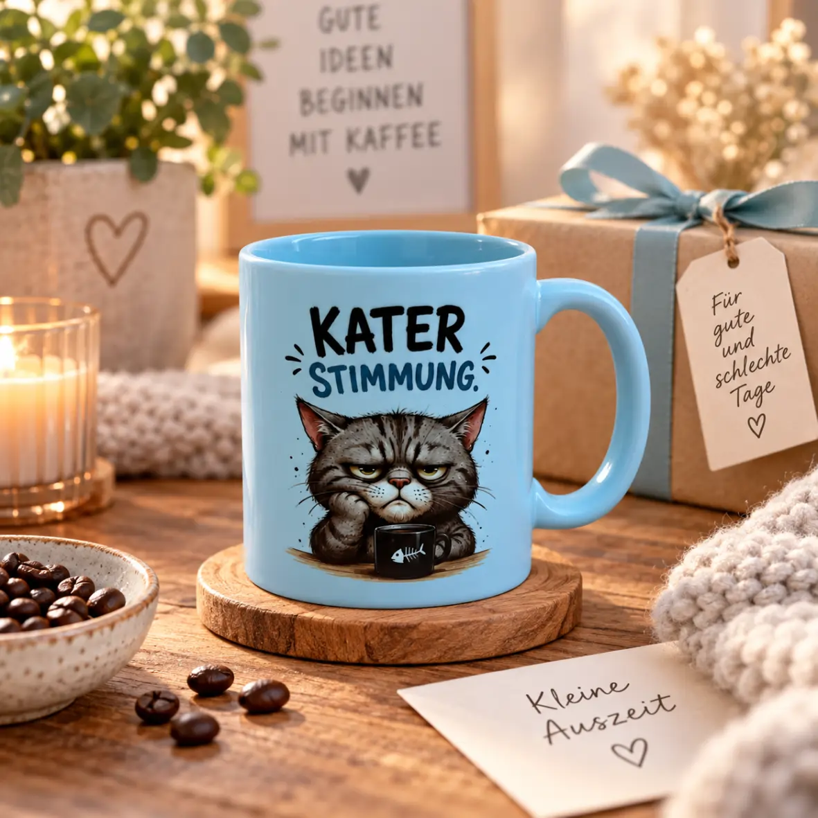Kaffeebecher, Katze, Motiv, Kaffee, Tasse
