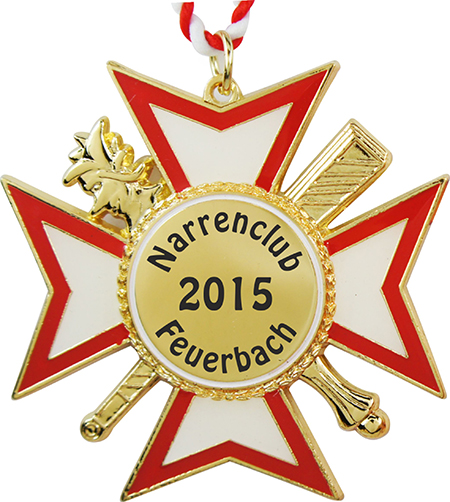 Karnevalsorden schlicht in spitzer Form Karnevalsorden schlicht in spitzer Form