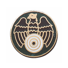 Abzeichen/Auflage grün mit Zielscheibe und Adler